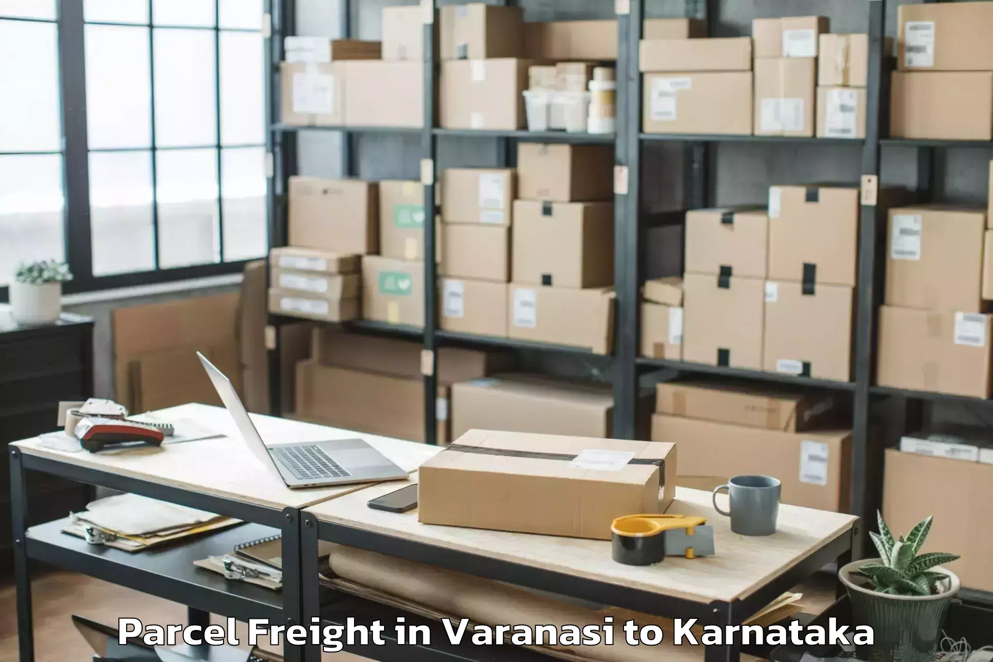 Book Varanasi to Central University Of Karnatak Parcel Freight Online